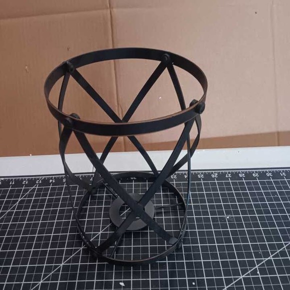 Matte Black Pendant Cage Shade 2.25 in. Fitter, 7.48"D,  9.76"H + Free Shipping - Picture 3 of 6